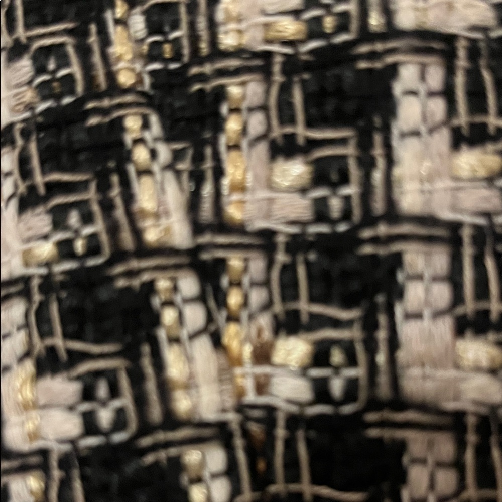 Classic Black, White & Gold Tweed Tailored Jacket size 4 - Picture 9 of 9